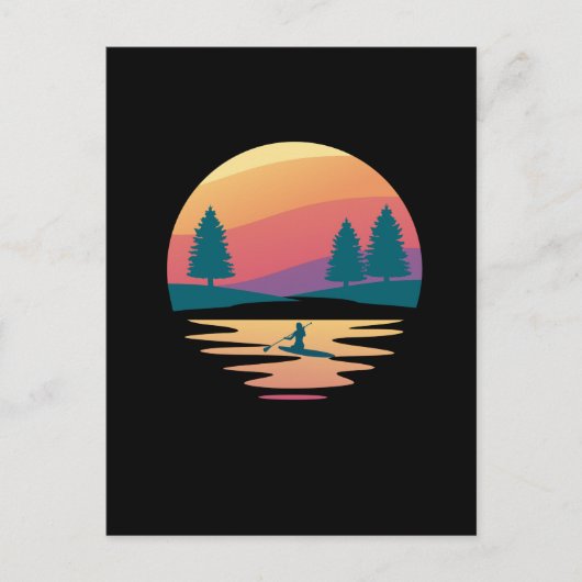 Opstaan voor het opzadelen van SUP Board Mountain  Briefkaart (Voorkant)