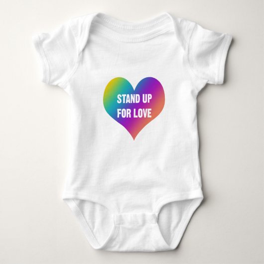 Opstaan voor liefde (regenboogkunst) romper (Voorkant)