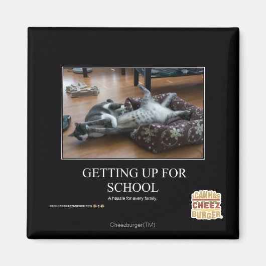 Opstaan voor school magneet (Voorkant)