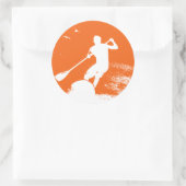 Opstaan voor tapijtsurfer ronde sticker (Tas)