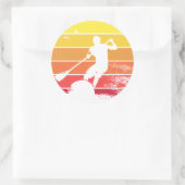 Opstaan voor tapijtsurfer ronde sticker (Tas)