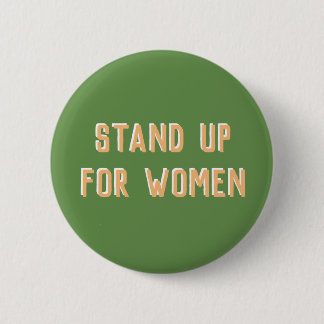 Opstaan voor vrouwelijke pop ronde button 5,7 cm