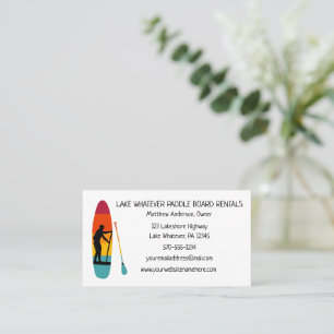 Opstaande pedaalkaart SUP Paddleboarding Rental Visitekaartje