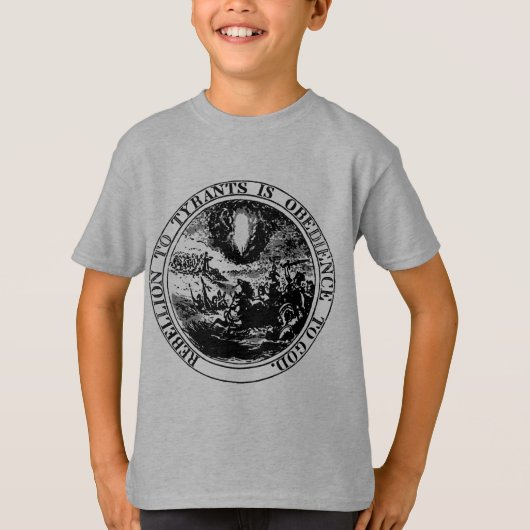 Opstand aan de zwarte/het wit van Posterized van T-shirt (Voorkant)