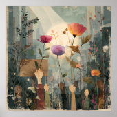 Opstand in Bloom - Solarpunk Poster (Voorkant)