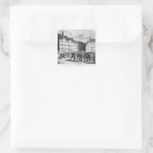 Opstand in Dresden Vierkante Sticker (Tas)