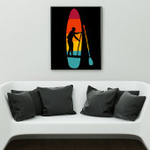 Opstand-opladenkaart SUP Paddle Boarding Graphic Poster