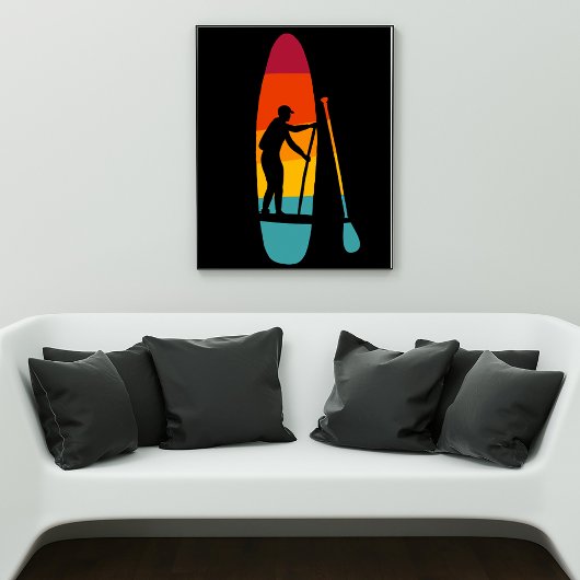 Opstand-opladenkaart SUP Paddle Boarding Graphic Poster