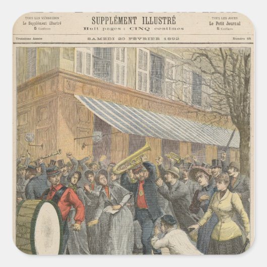 Opstand tegen een Leger van de Verranking Vierkante Sticker (Voorkant)