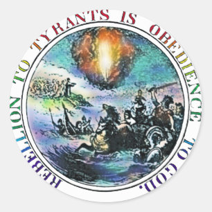 Opstand tegen tirannen is gehoorzaamheid aan Gods Ronde Sticker