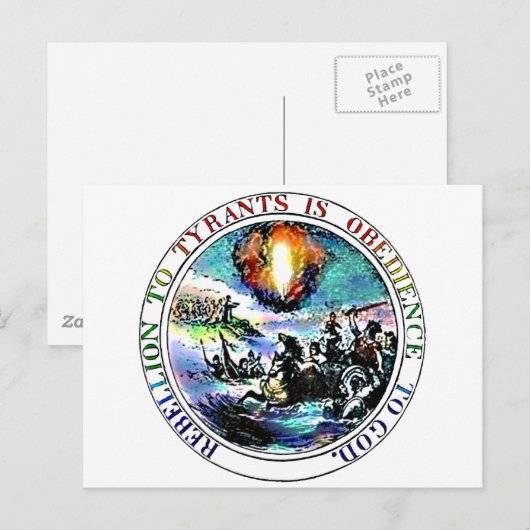 Opstand tegen tiranten is godslastering briefkaart (Voorkant / Achterkant)