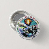 Opstand tegen tiranten is godslastering ronde button 3,2 cm (Voorkant /achterkant)