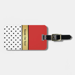 Opstand uit rode zwarte rode zwarte poolpunts bagagelabel