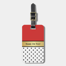 Opstand uit rode zwarte rode zwarte poolpunts bagagelabel