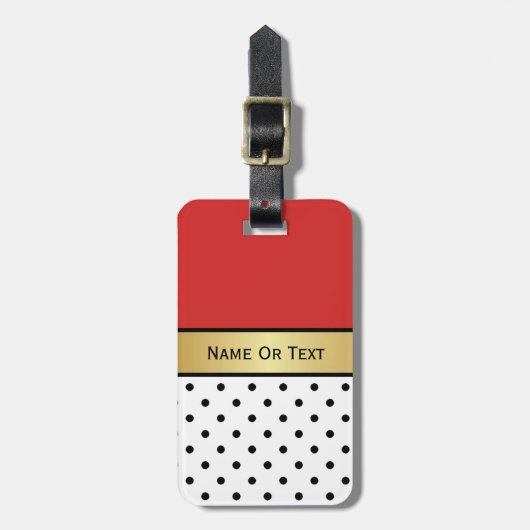 Opstand uit rode zwarte rode zwarte poolpunts bagagelabel (Voorkant verticaal)