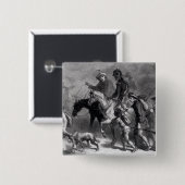 Opstand van de New England Yeomanry Vierkante Button 5,1 Cm (Voorkant /achterkant)