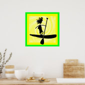 Opstand voor het Silhouette-ontwerp van de pedel Poster (Keuken)