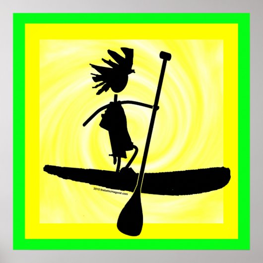 Opstand voor het Silhouette-ontwerp van de pedel Poster (Voorkant)