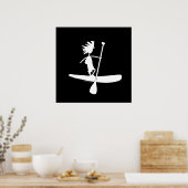 Opstand voor het Silhouette-ontwerp van de pedel Poster (Keuken)