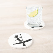 Opstand voor het Silhouette-ontwerp van de pedel Zandsteen Onderzetter (Zijkant)