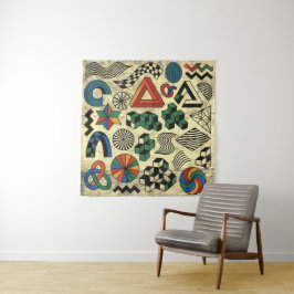 Opstandige Geometrieën Wandkleed