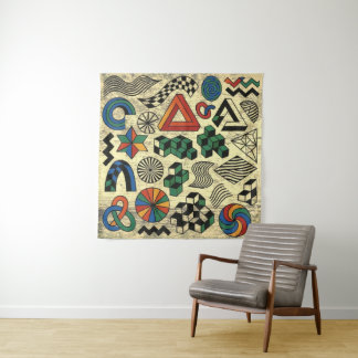 Opstandige Geometrieën Wandkleed