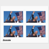opstandige legende rechthoekige sticker (Vel)