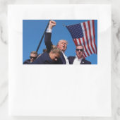 opstandige legende rechthoekige sticker (Tas)