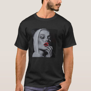 opstandige non met lippenstift, opstandige non t-shirt