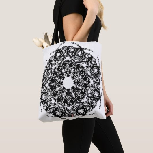Opstandige Octa Glyph Tote Bag (Dichtbij)