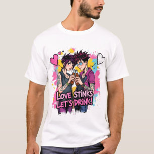 Opstandige Romance: liefde stinkt, laten we Drinke T-shirt