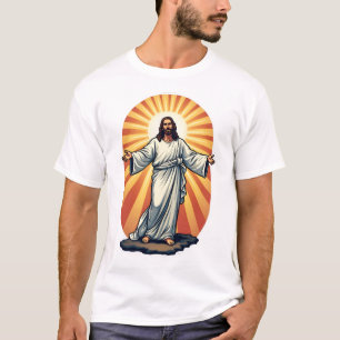 Opstanding Christus Stralen Vintage Gravure Shirt