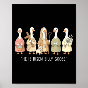 Opstanding Domme Gans Christelijk Pasen Religieus Poster