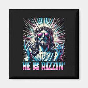 Opstanding Grappig Pasen Rizz Hij is Rizzin Jezus Magneet
