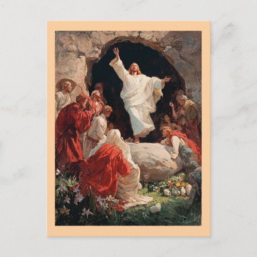 Opstanding Jezus Christus uit graf, Briefkaart (Voorkant)