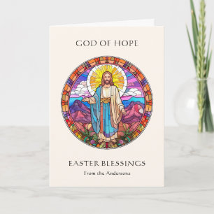 Opstanding Jezus Religieus Katholiek Foto Pasen Feestdagen Kaart