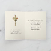 Opstanding Priester Jezus Pasen Host vasthoudend Feestdagen Kaart (Binnen)