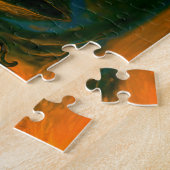 Opstanding tovenaar in donkere olieverfschildersti legpuzzel (Zijkant)