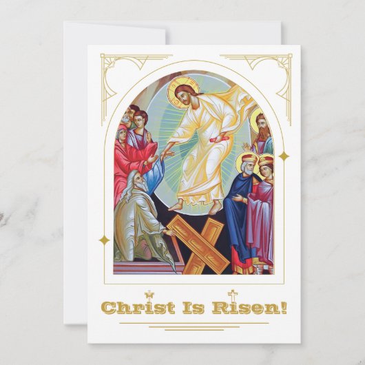 Opstanding van Christus "Anastasis" Orthodoxe Pase Kaart (Voorkant)
