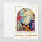 Opstanding van Christus "Anastasis" Orthodoxe Pase Kaart (Voorkant / Achterkant)