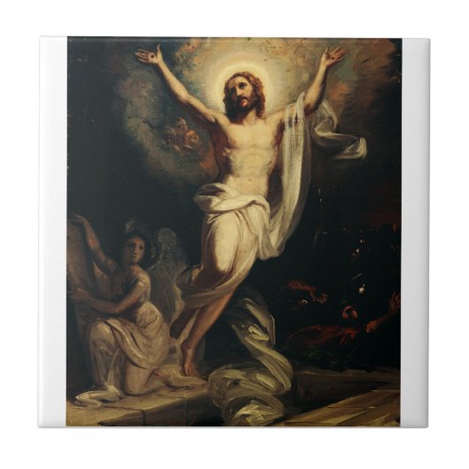 Opstanding van Christus door Robert Wilhelm Ekman Tegeltje (Voorkant)