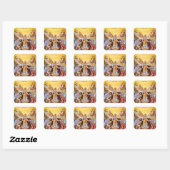 Opstanding van Christus Orthodoxe christen Vierkante Sticker (Vel)
