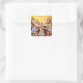 Opstanding van Christus Orthodoxe christen Vierkante Sticker (Tas)