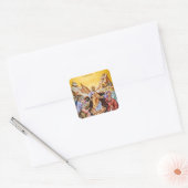Opstanding van Christus Orthodoxe christen Vierkante Sticker (Envelop)