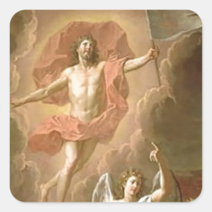 Opstanding van Christus Vierkante Sticker