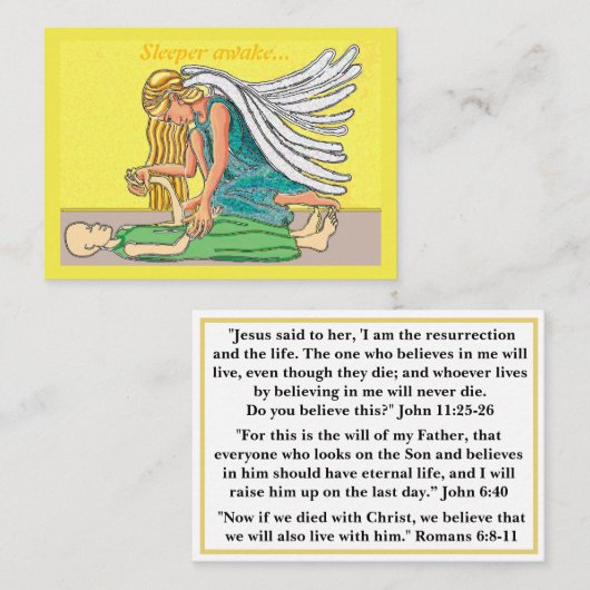 Opstanding van de doden contactkaartje (Voorkant / Achterkant)