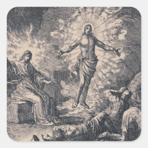 Opstanding van Jezus Christus door Jan Luyken Vierkante Sticker