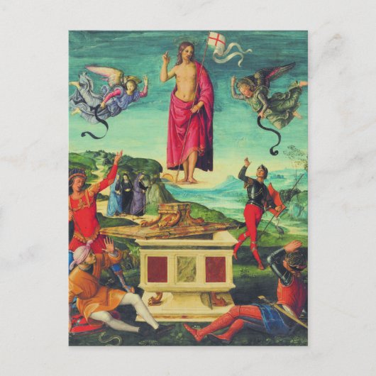 Opstanding van Jezus Christus door Raphael Briefkaart (Voorkant)