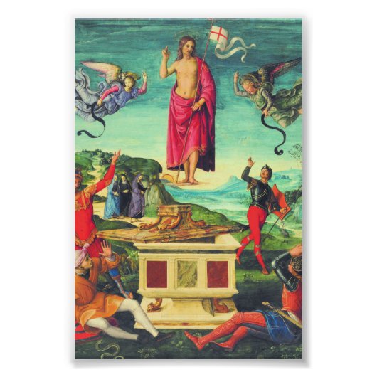Opstanding van Jezus Christus door Raphael Foto Afdruk (Voorkant)
