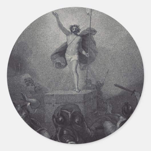 Opstanding van Jezus Christus Ronde Sticker (Voorkant)